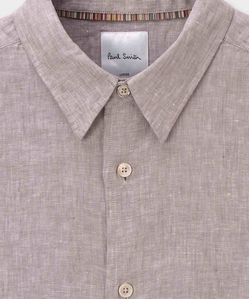 Paul Smith（ポール・スミス） シャツ カラーリネン 半袖シャツ