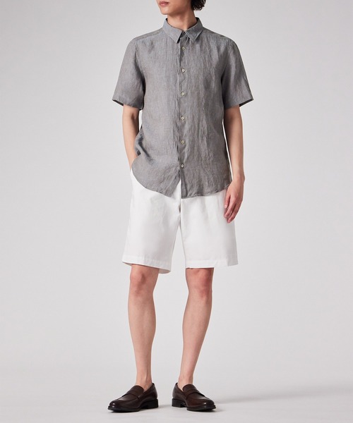 Paul Smith（ポール・スミス） シャツ カラーリネン 半袖シャツ