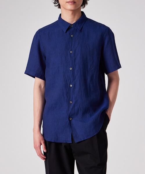 Paul Smith（ポール・スミス） シャツ カラーリネン 半袖シャツ