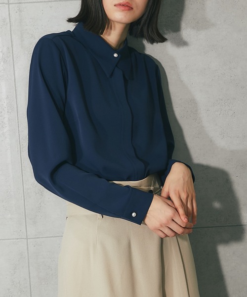 「SMILE ORCHID」 長袖シャツ M ホワイト レディース SMILE ORCHID 「SMILE ORCHID」 長袖シャツ M ホワイト
