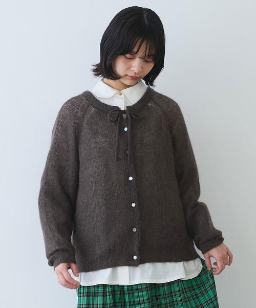 新品　JOVONNA シフォンパフスリーブ　カーディガン　yori cygne 新品 JOVONNA シフォンパフスリーブ カーディガン yori cygne