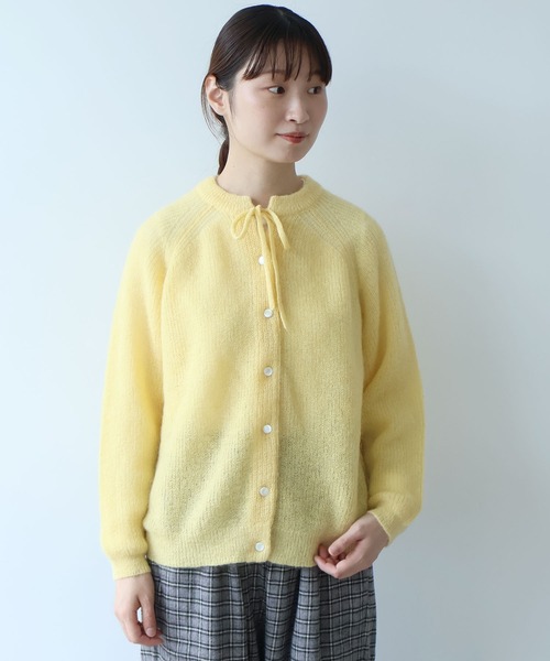 bulle de savon カーディガン ふわふわ ribon ニット