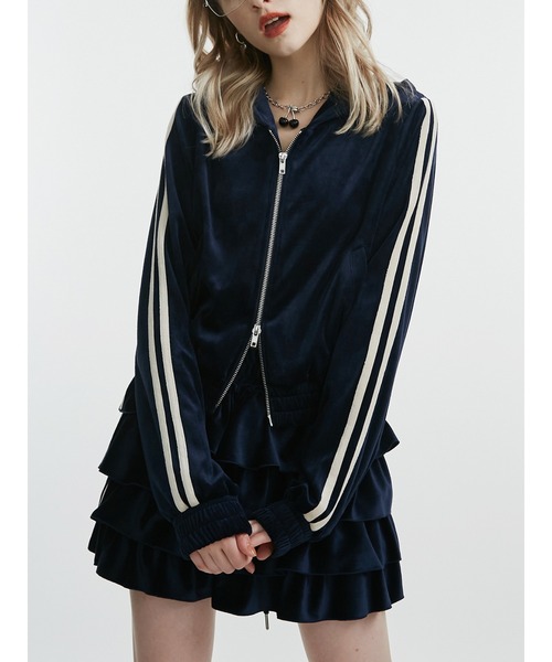 hauls お嬢ベロアZIPぱーかー hauls お嬢ベロアZIPぱーかー - メルカリ