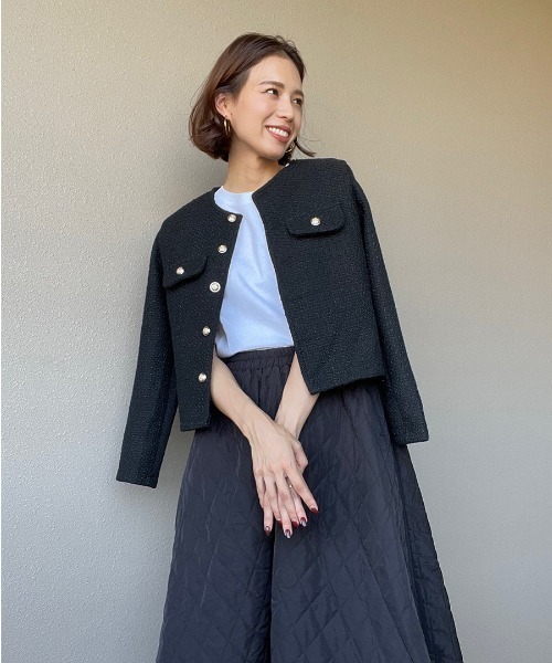 ISOOK ノーカラーブラックジャケット Fサイズ ISOOK ノーカラー