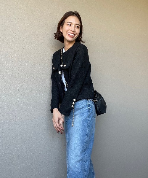 I-SOOK（アイスー） 「ISOOK」 ノーカラージャケット FREE ブラック