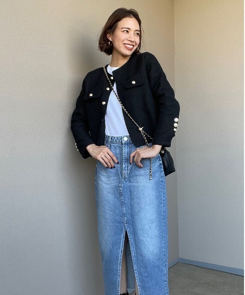 I-SOOK（アイスー） 「ISOOK」 ノーカラージャケット FREE ブラック