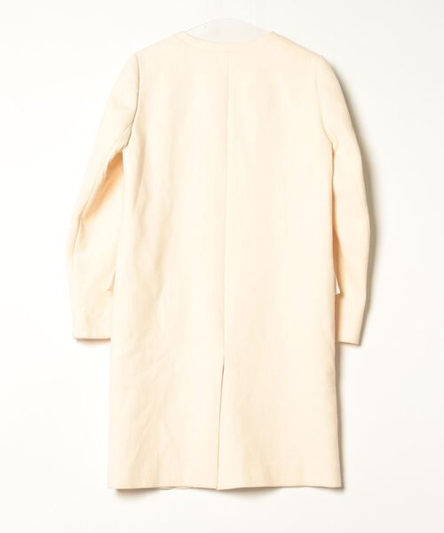 「EPOCA」 ノーカラーコート 40 ベージュ レディース_画像2