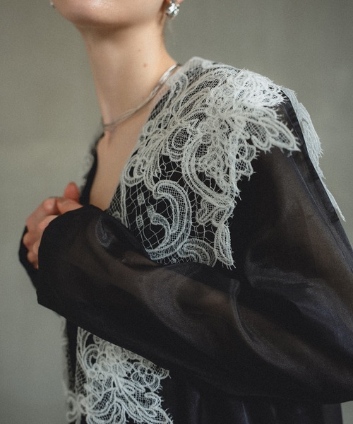 ドレス Big collar A-line dressの画像