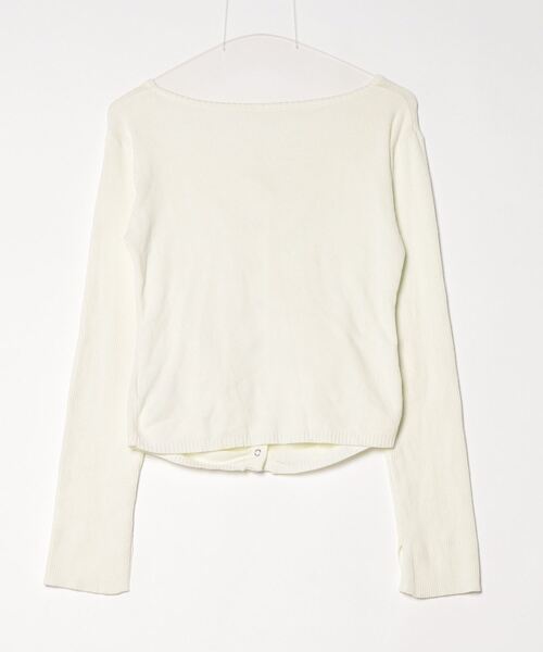 「mily bilet」 ニットカーディガン LARGE アイボリー レディース
