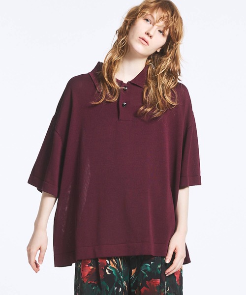 MAISON SPECIAL ブラックポロシャツ 中古・古着通販】MAISON SPECIAL (メゾンスペシャル) ストロー
