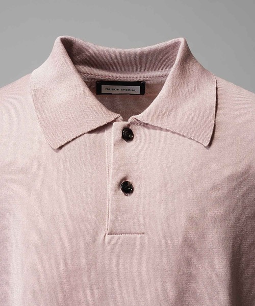MAISON SPECIAL ニットポロシャツ サイズ2 MAISON SPECIAL（メゾンスペシャル） ポロシャツ ポロ Knit Polo Shirt