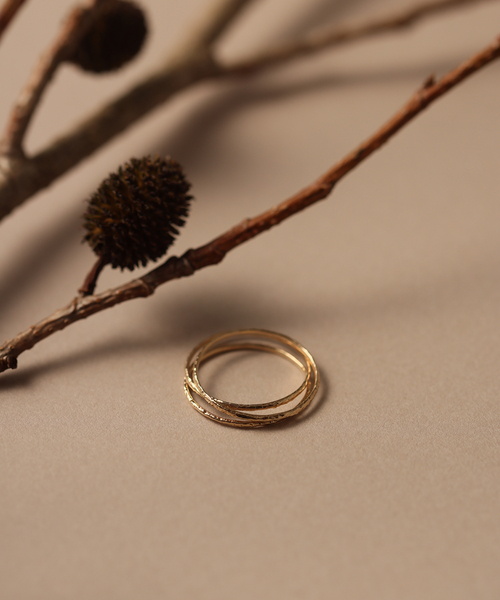 Lilas 指輪 リング テクスチャー3本リング K10 レディース : ZOZOTOWN