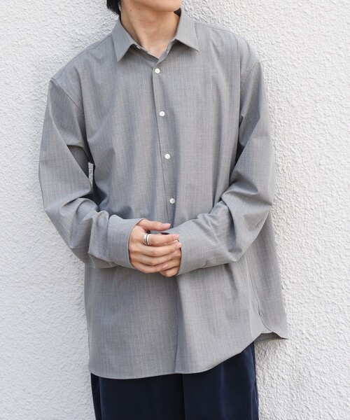 SHIPS any シャツ any: LIM BLESS ソリッド/ストライプ レギュラー SHIPS any シャツ any: LIM BLESS ソリッド/ストライプ レギュラー