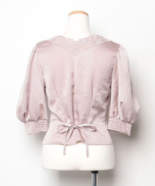 「LILY BROWN」 半袖ブラウス ONE SIZE ピンク レディース_画像2