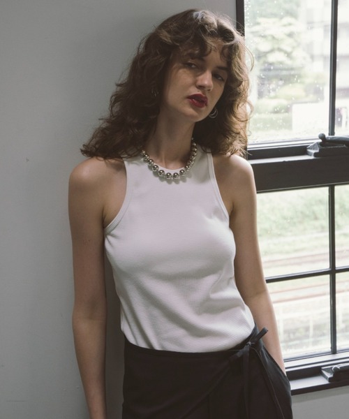 HANNE タンクトップ ノースリーブ サーマルカップインタンクトップ