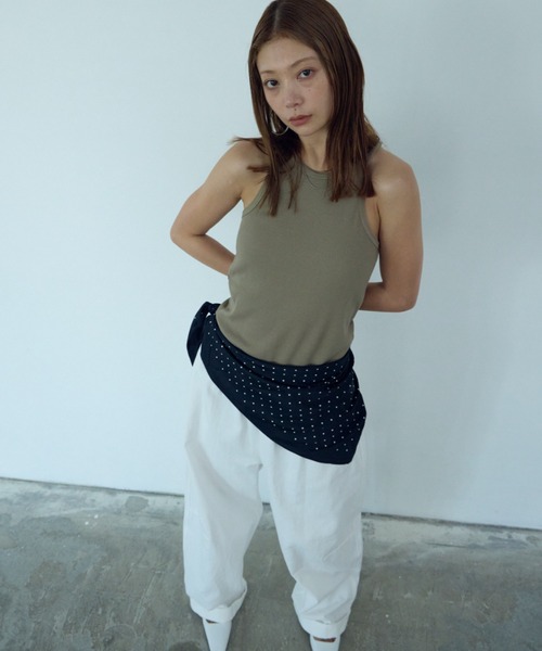 HANNE タンクトップ ノースリーブ サーマルカップインタンクトップ