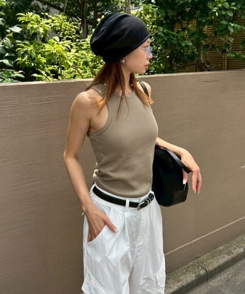HANNE タンクトップ ノースリーブ サーマルカップインタンクトップ