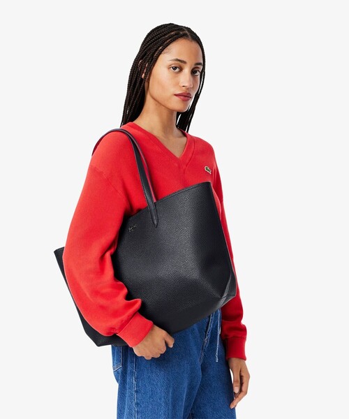 LACOSTE トートバッグ レッド メンズ レディース LACOSTE トートバッグ L.12.12 CONCEPT バーティカルトート
