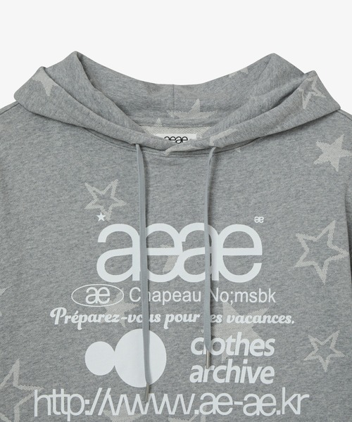aeae トレーナー スウェット WEB LOGO STAR LOOSED HOODIE レディース