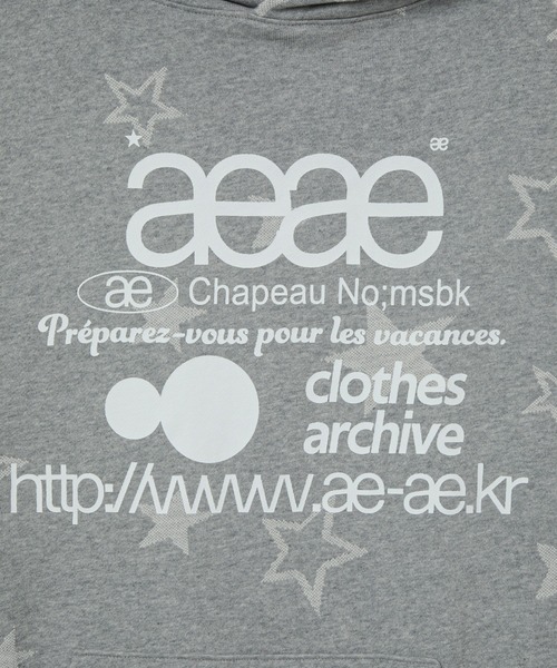 aeae トレーナー スウェット WEB LOGO STAR LOOSED HOODIE レディース