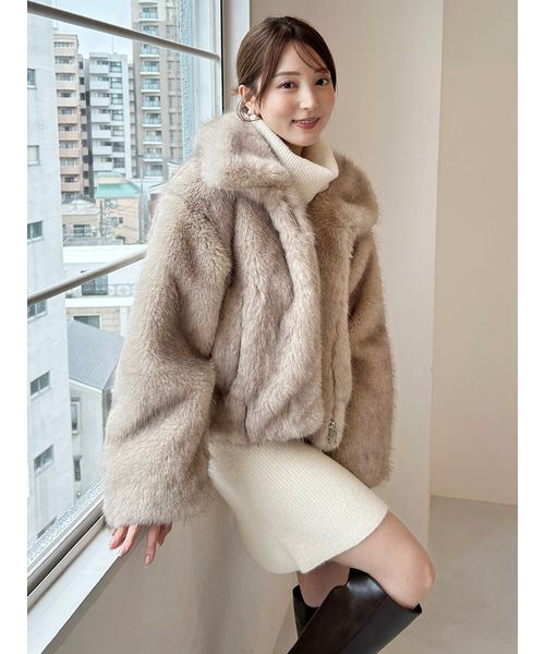 SNIDEL ショ—トリバーコ—ト　チェスターコ—ト SNIDEL コート チェスターコート ファーショートコート