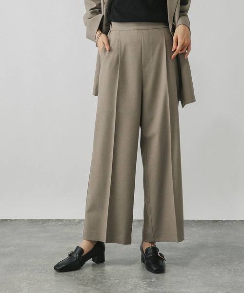 スラックス パンツ お手入れラクラクセットアップ/ワイドパンツ/498376 レディース | GLOBAL WORK | 03
