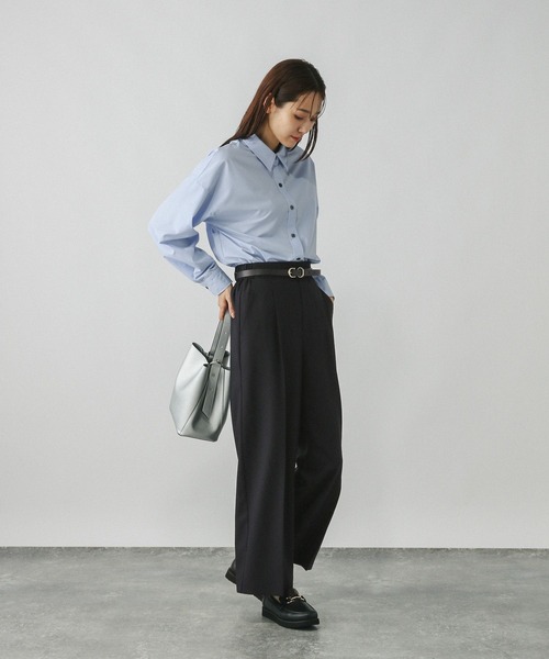 GLOBAL WORK スラックス パンツ お手入れラクラクセットアップ