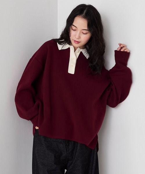 フォクシーブティック ニット カットソー ロージー 長袖 プルオーバー セール】【forksy.】シャギーメタリッククロップド丈ニットプル