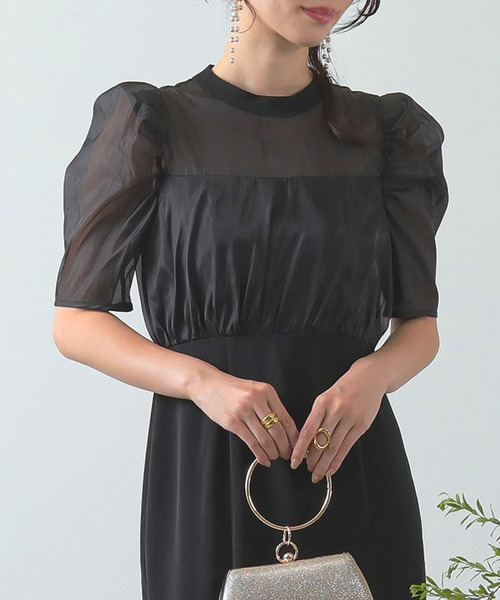 ワンピース kan Kana 「kanaell」7分袖ワンピース M ネイビー レディース : ZOZOTOWN