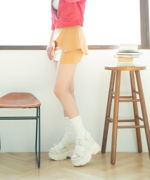 「R&E」 フラットサンダル LL アイボリー レディース_画像5
