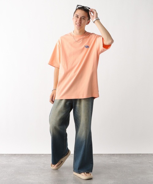 「POLeR」 半袖Tシャツ LARGE オレンジ メンズ_画像8