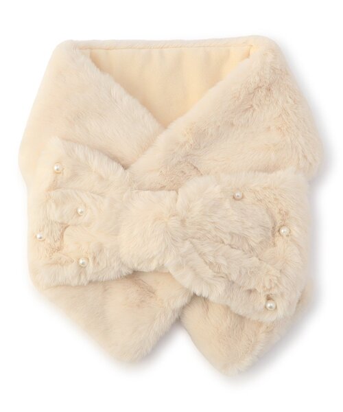 Ampersand（アンパサンド） マフラー 「ジュニア対応」ふわもちパール