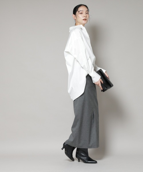 NANO universe（ナノ・ユニバース） スカート ラメストライプスー