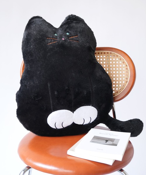 クッション クッションカバー 「 Sowel. / ソエル 」 まんまる 黒猫