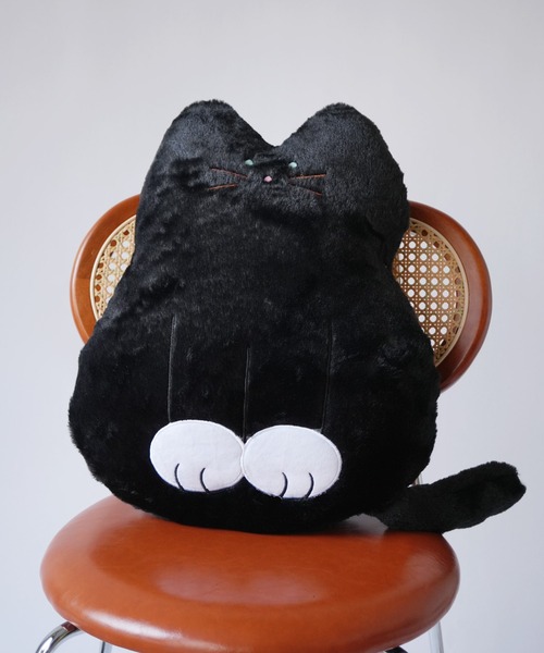 クッション クッションカバー 「 Sowel. / ソエル 」 まんまる 黒猫