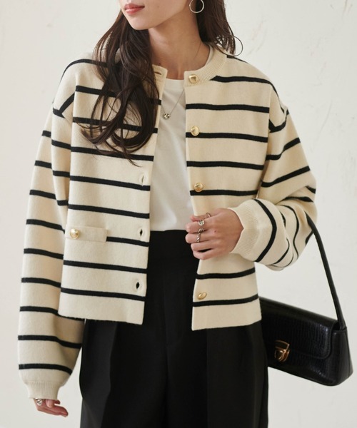 「RANAN」 ニットカーディガン L ブラック レディース_画像8