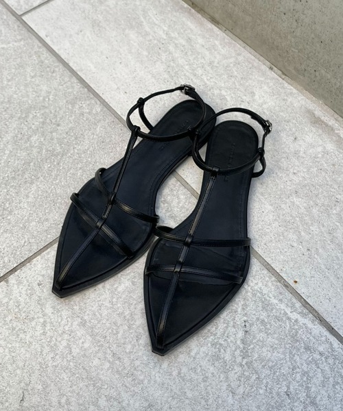 「CAPRICIEUX LE'MAGE」 フラットサンダル 37 ブラック レディース_画像7