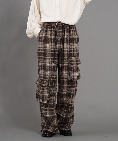 サイズXL【新品】PORTER CLASSIC リメイクチェックカーゴパンツ サイズXL【新品】PORTER CLASSIC リメイクチェックカーゴパンツ サイズ