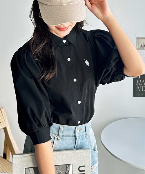 「U.S. POLO ASSN.」 7分袖ブラウス X-LARGE ブルー系その他 レディース_画像5
