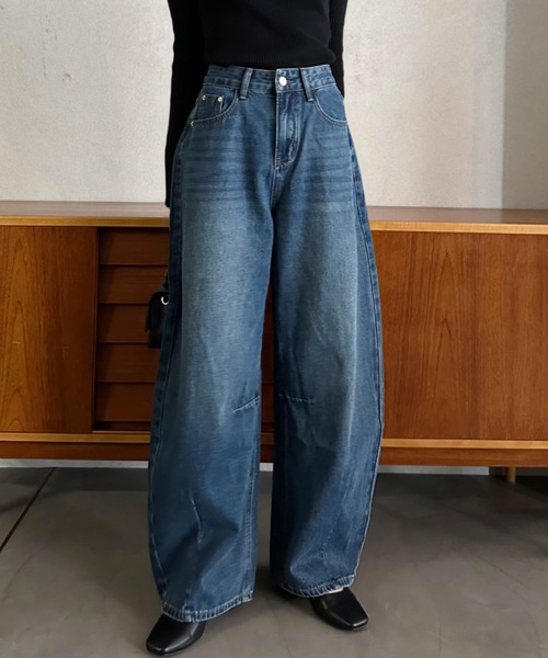 Eclat one ワイドパンツ ジーンズ デニム デニムパンツ 「Eclat one