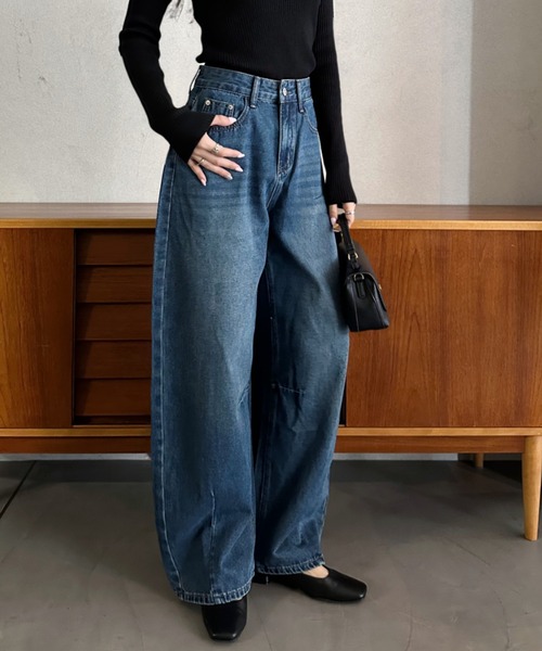 Eclat one ワイドパンツ ジーンズ デニム デニムパンツ 「Eclat one