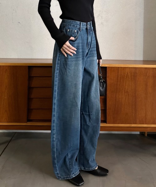 Eclat one ワイドパンツ ジーンズ デニム デニムパンツ 「Eclat one