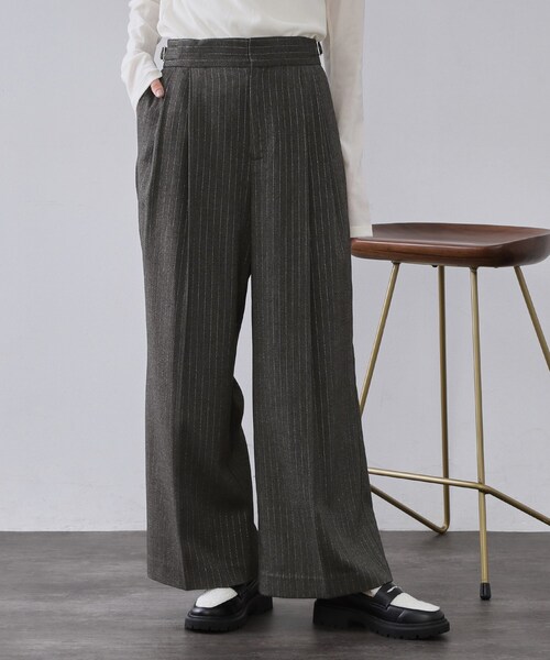 OPAQUE.CLIP（オペークドットクリップ） パンツ ラメストライプワイド