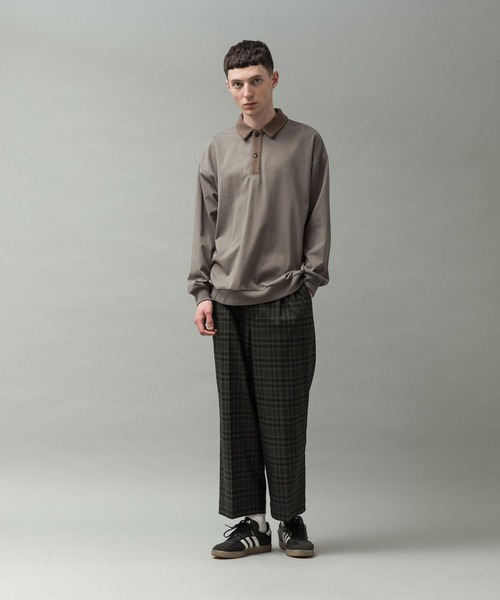 「SLICK」 長袖ポロシャツ 1 モカ メンズ_画像7
