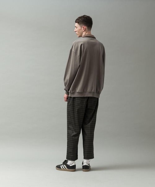 「SLICK」 長袖ポロシャツ 1 モカ メンズ_画像8