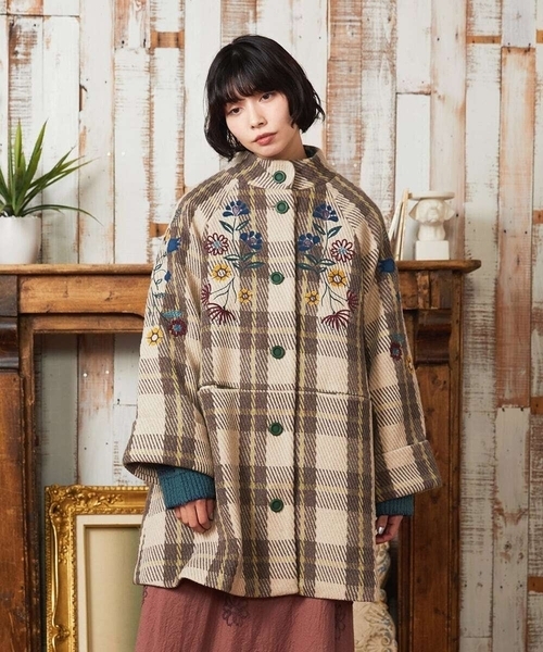 rosyquilt✦Jocomomolaホコモモラデトレンチコート Jocomomola（ホコモモラ） コート アウター Calle de Bordadores