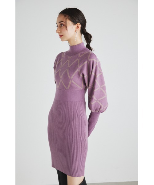 「rienda」 ニットワンピース MEDIUM ベージュ レディース_画像2