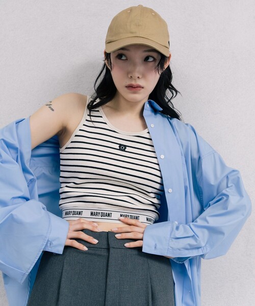 「PUBLUX」 ノースリーブトップス「MARY QUANTコラボ」 フリ- ベージュ レディース_画像5