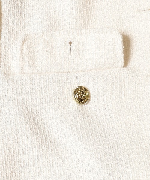 「coca(coca)」 ツイードジャケット L アイボリー レディース_画像8