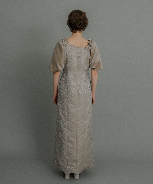 スーツ・フォーマル・ドレス et.UNiVER Puff-sleeve Jacquard Dress et.UNiVER ドレス Puff-sleeve Jacquard Dress : ZOZOTOWN Yahoo!店